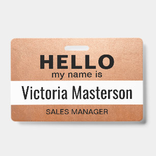 Hello My Name Is - Custom Business Employee Name ID Badge