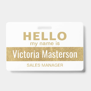 Hello My Name Is - Custom Business Employee Name ID Badge