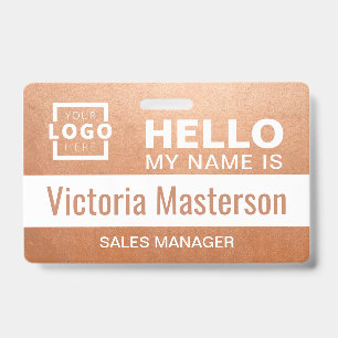 Hello My Name Is - Custom Business Employee Name ID Badge