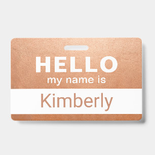 Hello My Name Is - Custom Business Employee Name ID Badge