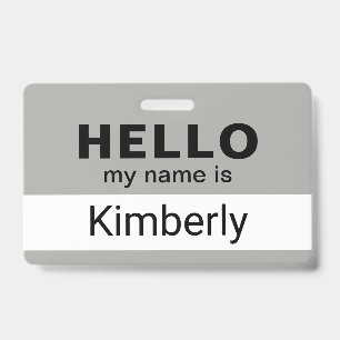 Hello My Name Is - Custom Business Employee Name ID Badge