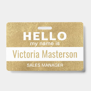 Hello My Name Is - Custom Business Employee Name ID Badge