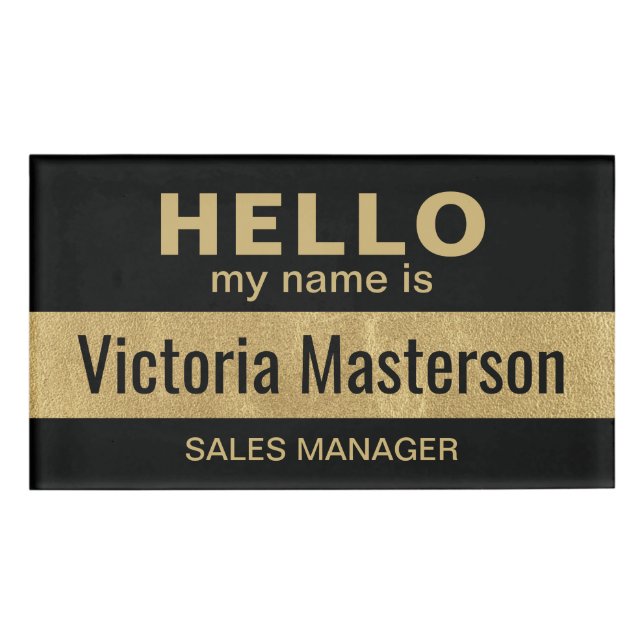 Hello My Name Is - Custom Business Employee Tag (Front)