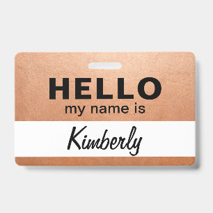 Hello My Name Is - Custom Script Employee Name ID Badge