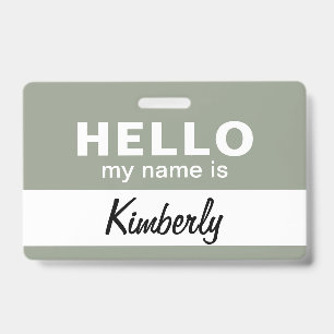 Hello My Name Is - Custom Script Employee Name ID Badge