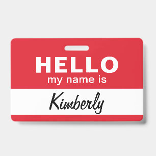 Hello My Name Is - Custom Script Employee Name ID Badge
