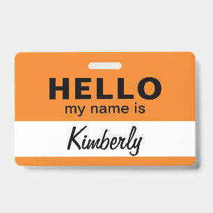Hello My Name Is - Custom Script Employee Name ID Badge