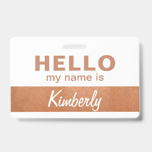 Hello My Name Is - Custom Script Employee Name ID Badge