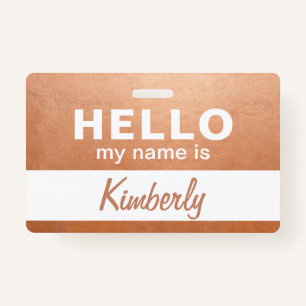 Hello My Name Is - Custom Script Employee Name ID Badge