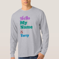 Hello my name is ( custom text name)