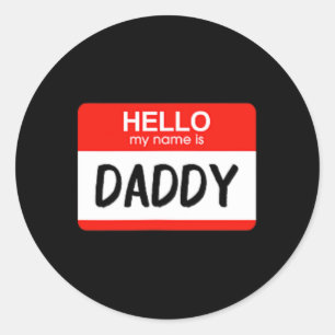 Hello My Name Is Daddy Fun Name Tag Costume 