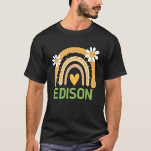 Hello My Name is Edison Name Tag Cute Per-K School T-Shirt