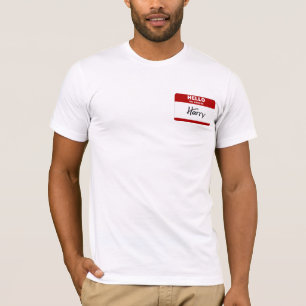 Hello My Name Is Harry (Red) T-Shirt