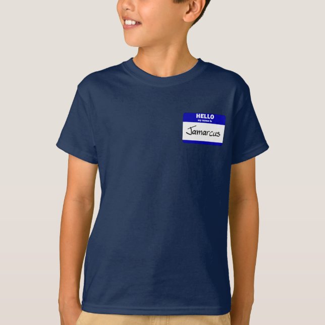 Hello My Name Is Jamarcus (Blue) T-Shirt (Front)
