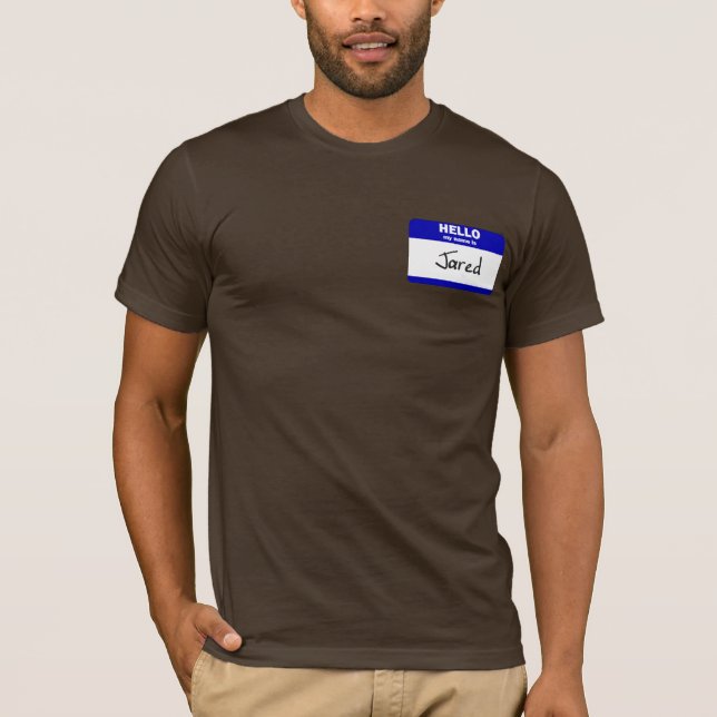 Hello My Name Is Jared (Blue) T-Shirt (Front)