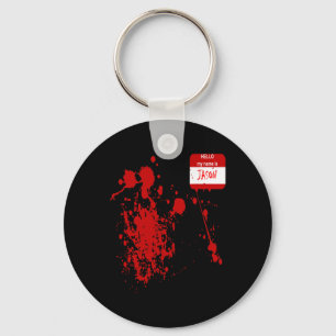 Hello My Name Is Jason Funny Halloween Costume Key Ring