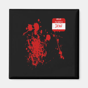 Hello My Name Is Jason Funny Halloween Costume Magnet