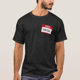 Hello My Name is Kamryn Name Tag Cute Halloween Co T-Shirt