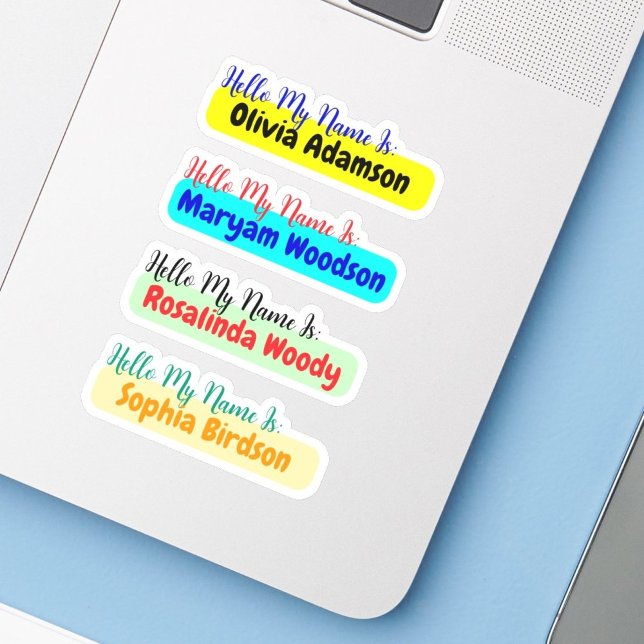 Hello My Name is Labels - Waterproof Name Stickers (Kids name stickers
Waterproof labels for kids)