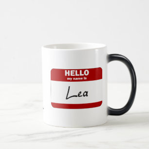 Hello My Name Is Lea (Red) Magic Mug