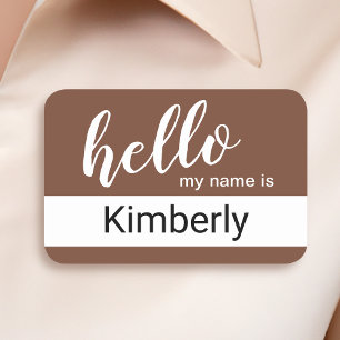 Hello My Name Is - Modern Calligraphy Custom Name Tag