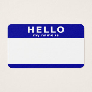 hello my name is name tag