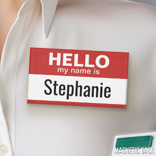 Hello my name is - personalised tag