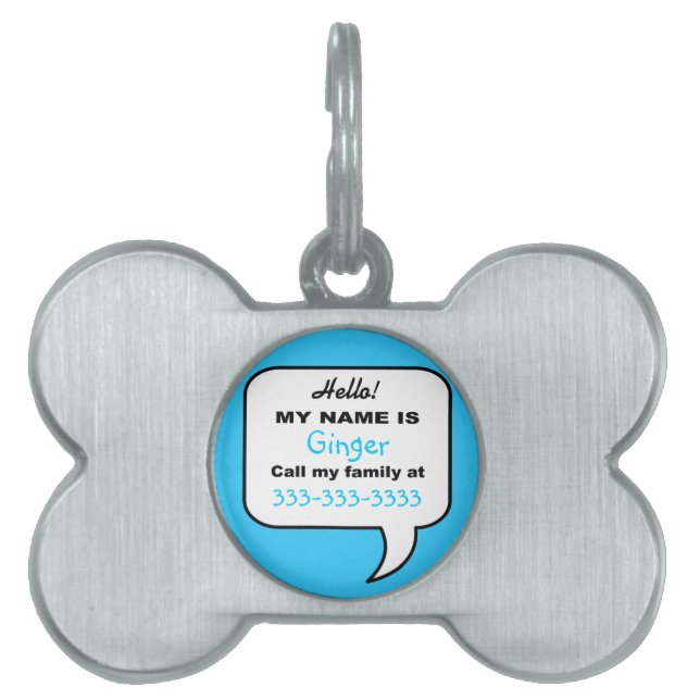 Hello my Name Is - pet tag (Front)