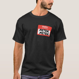 Hello My Name is Peter Name Tag Pumpkin Eater Hall T-Shirt