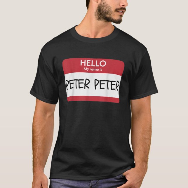 Hello My Name Is Peter Peter Funny Halloween T-Shirt (Front)