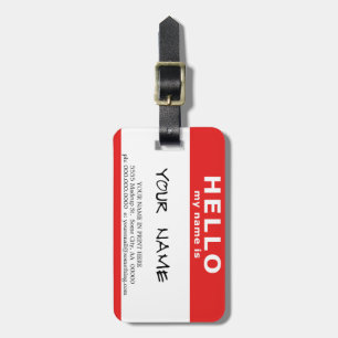 hello my name is red name tag