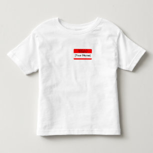 Hello..my name is... Red Name Tag Toddler T-shirt
