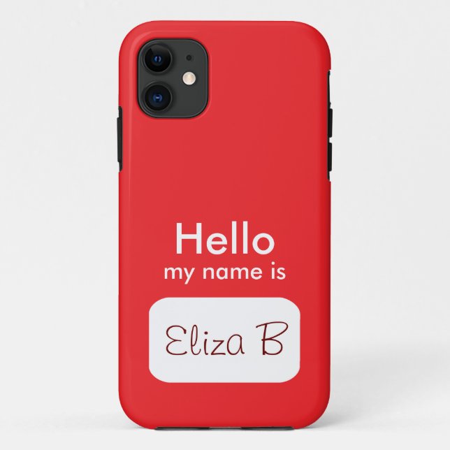 Hello my name is Red Phone Case (Back)
