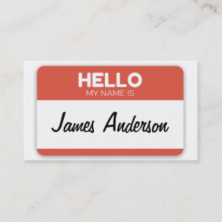 Hello my name is retro business card