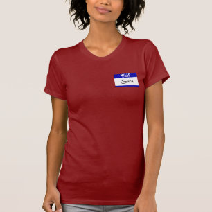 Hello My Name Is Sara (Blue) T-Shirt