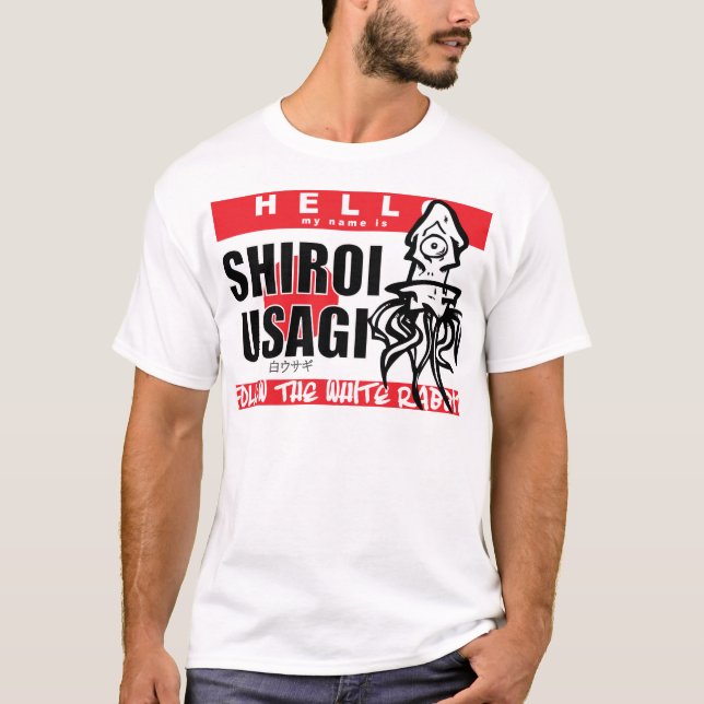 HELLO MY NAME IS SHIROI USAGI T-Shirt (Front)
