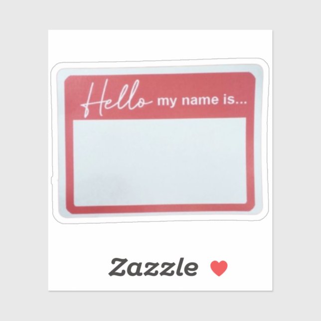 Hello My Name Is Sticker (Sheet)