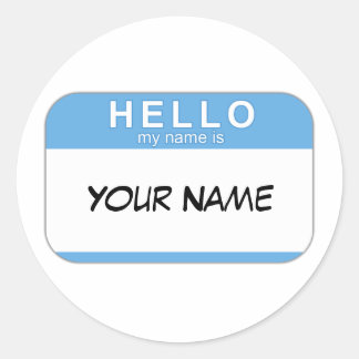 Hello My Name is Sticker