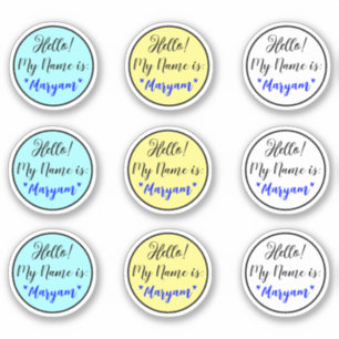 Hello My Name Is Stickers (Casual Tag Labels)