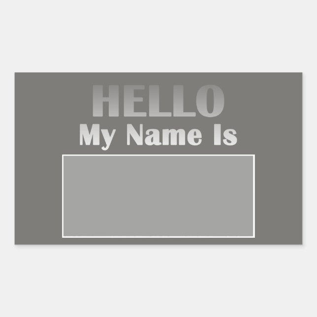 Hello My Name Is Tag Meeting Wedding Event (Front)
