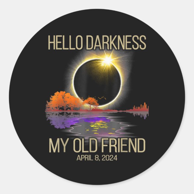Hello My Old Friend April 081  Classic Round Sticker (Front)