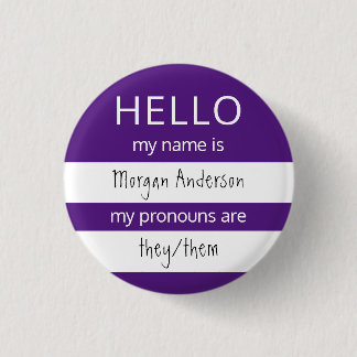 HELLO Name and Pronouns Badge