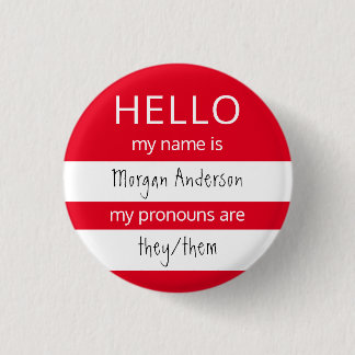 HELLO Name and Pronouns Badge
