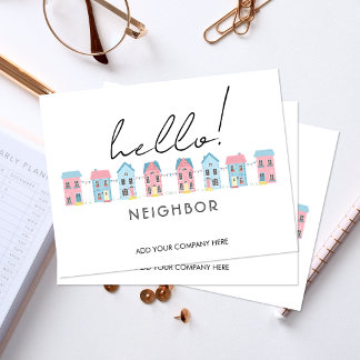 Hello Neighbor Business Card | Personalized New Ne