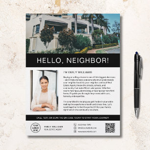 Hello Neighbor Real Estate Marketing Flyer