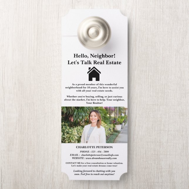 Hello Neighbour  Real Estate  Door Hanger (On Knob)