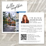 Hello Neighbour Real Estate Farming Flyer<br><div class="desc">🏡 This Hello Neighbour marketing flyer has space to showcase homes from your portfolio as well as a head shot. You can add your contact details and a QR code to the back.</div>