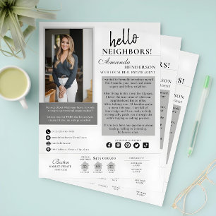 Hello Neighbour Real Estate Introduction Realtor  Flyer