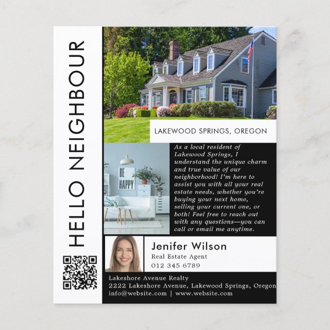 Hello Neighbour Real Estate Marketing Flyer (Front)