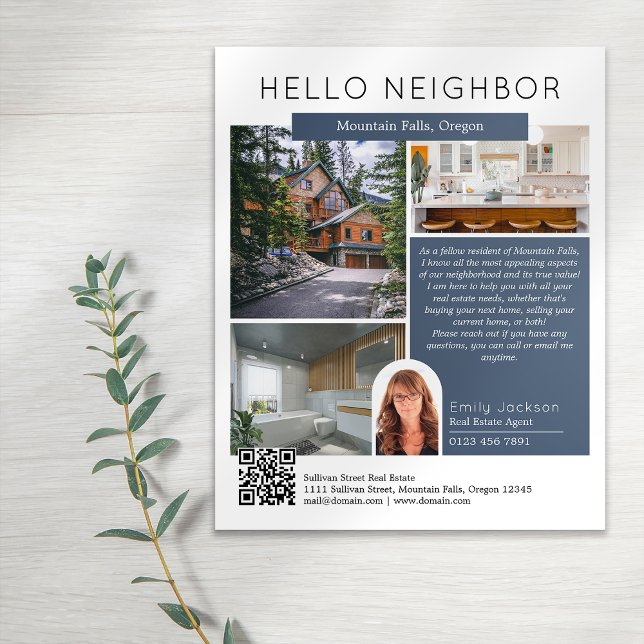 Hello Neighbour Real Estate Marketing Introduction Flyer (Creator Uploaded)